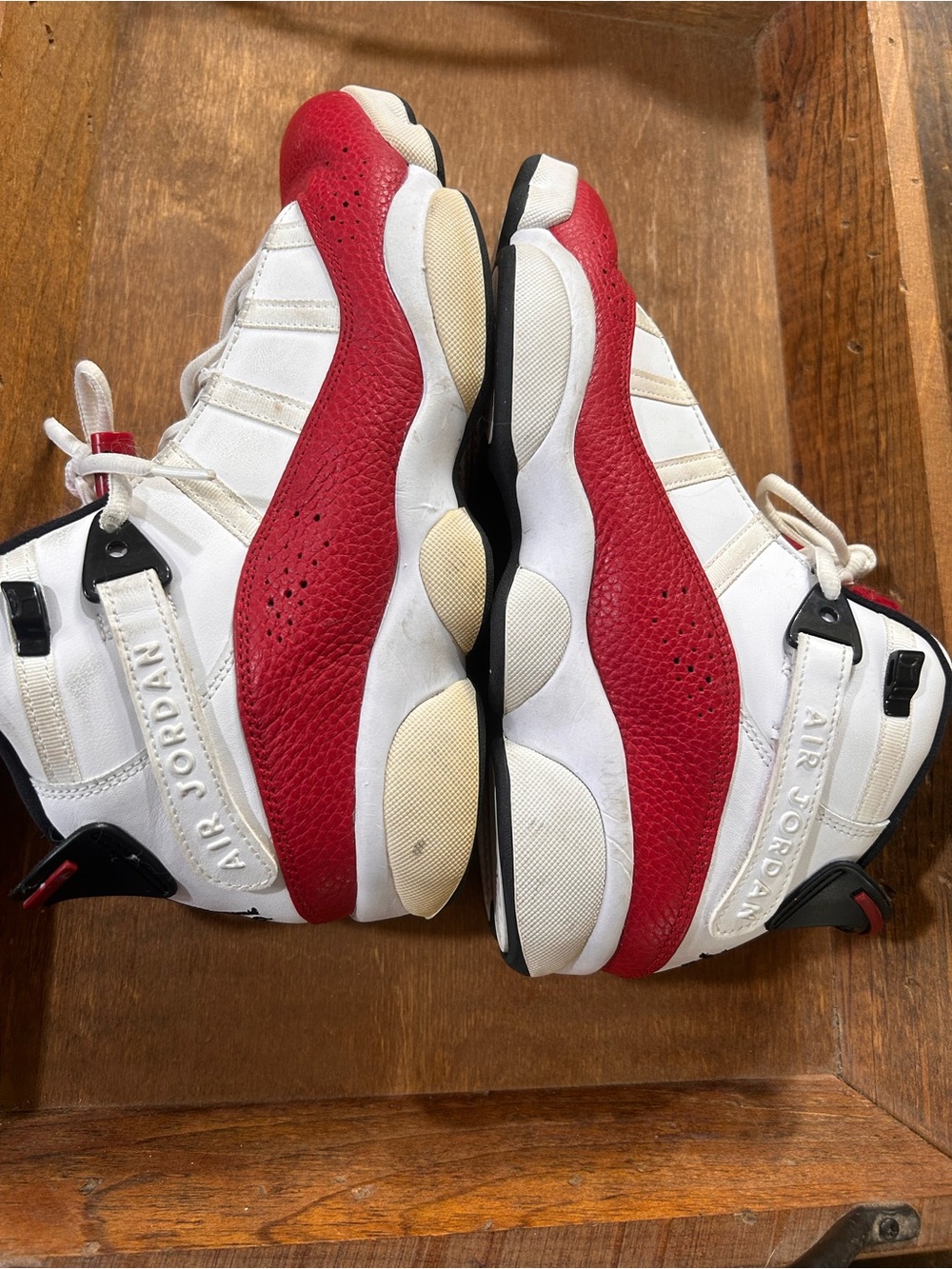 Air Jordan 6 Rings "White University Red" sneaker men’s 8.5